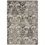 Gray Abstract Rectangular Shag Synthetic Area Rug 5' x 8'