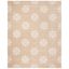 Beige and Ivory Tufted Wool and Viscose 9' x 12' Area Rug