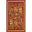 Burgundy Floral Hand-Hooked Wool Small Rug