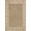 Casual Striped Border Light Brown Synthetic 4'x6' Area Rug