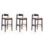 Klismos Camel Faux Leather and Beech Wood Barstool Set