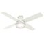 52'' Fresh White Composite Low Profile Ceiling Fan with LED Light and Remote