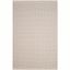 Coastal Charm Ivory and Grey Cotton 6' x 9' Handwoven Rug