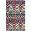 Handmade Blue and Beige Wool Ikat Area Rug 6' x 9'