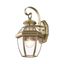 Antique Brass Monterey 1-Light Outdoor Wall Lantern with Clear Glass