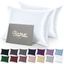 White Satin Standard/Queen Pillowcase Set for Hair and Skin