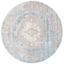 Elegant Urban Charm 6'7" Round Gray Wool & Viscose Rug