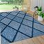 Navy Trellis Handmade Synthetic 3x5 Indoor/Outdoor Rug