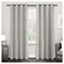 Dove Grey Linen Look Blackout Grommet Curtain Panels, 52" x 108"