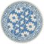 Bella Coastal Blue Hand-Tufted Wool 59" Round Area Rug