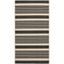 Black and Bone Striped Rectangular Indoor/Outdoor Area Rug