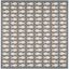 Gray and Beige Square Fish Pattern Indoor/Outdoor Rug