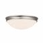 Brushed Steel and Glass 10.5" Flush Mount Light