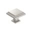 Polished Nickel Square Cabinet Knob with Mounting Hardware