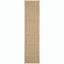 Natural Beige Seagrass Runner Rug with Cotton Border