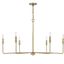 Salerno Warm Brass 6-Light Rustic Charm Chandelier