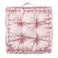 Belia Blush Pink 19" Square Tufted Velvet Floor Pillow