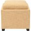 Harrison Gold Upholstered Ottoman with Reversible Tray