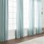 Light Blue Polyester Semi-Sheer 52" x 63" Window Curtain Panels