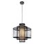 Black Tiered Bamboo Drum Chandelier Pendant Light