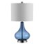 Brooks 24-inch Blue Glass Table Lamp with White Shade