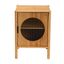 Naresh Natural Bamboo Wood Round End Table with Storage