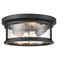 Bresley 12" Black Glass 2-Light Flush Mount