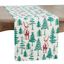 Holiday Deer and Trees Cotton Table Runner