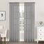 Charcoal Sheer Voile Rod Pocket Curtain Panel 63" x 59"