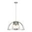 Brushed Nickel 5-Light Pendant Chandelier with Steel Shade