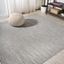 Ethan Square Light Gray Solid Synthetic Easy Care Area Rug