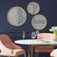 Marlowe Gold Beaded Round Wall Mirror 3-Piece Set