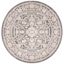 Elegance Bloom 6'7" Round Dark Grey Floral Synthetic Area Rug