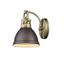 Transitional Golden Duncan 6.5" Brass & Bronze Bath Vanity Light