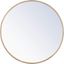 Elegant Brass Finish Round Metal Frame Mirror 24 Inch