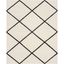 Elegant Ivory & Black Hand-tufted Wool Area Rug - 8' x 10'