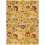 Vibrant Floral Blooms Yellow Synthetic 5' x 7' Area Rug