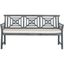 Del Mar Ash Grey 3-Seat Outdoor Bench with Beige Cushion