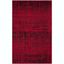 Red and Black Synthetic Rectangular Area Rug