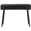 Transitional Black Rectangular Console Table with 3 Drawers