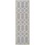 Ivory and Silver Hand-Tufted Wool Area Rug, 2'6" x 8'