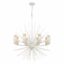 Coastal Elegance White Coral Sputnik 8-Light Chandelier with Scavo Glass