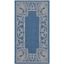 Handmade Blue and Natural Rectangular Synthetic Area Rug