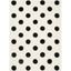 Playful Polka Dot Ivory & Black Hand-Tufted Wool Rug for Kids 5' x 7'