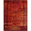 Elegant Hamadan 9' x 12' Hand-Knotted Synthetic Orange Area Rug