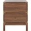 Galio Walnut and Gold 2 Drawer Nightstand