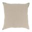 Beige Linen Stonewashed Stitched Edge 20" Throw Pillow Cover