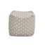 Gold and Cream Embroidered Luxury Oversized Pouf Ottoman