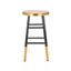 Black and Gold Metal Backless Counter Stool