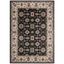 Navy and Cream 5' x 7' Traditional Synthetic Area Rug